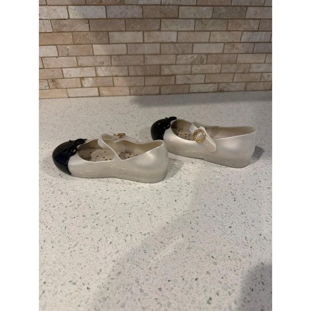 Mini Melissa Sweet‎ Love Flats Girls Black White